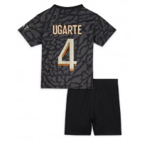 Fotballdrakt Barn Paris Saint-Germain Manuel Ugarte #4 Tredjedraktsett 2023-24 Kortermet (+ Korte bukser)